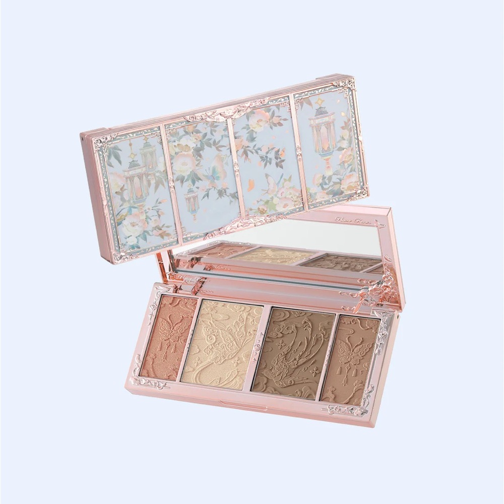New Flower Knows Butterfly Cloud Collar Embossed Highlight & Contour Palette 01